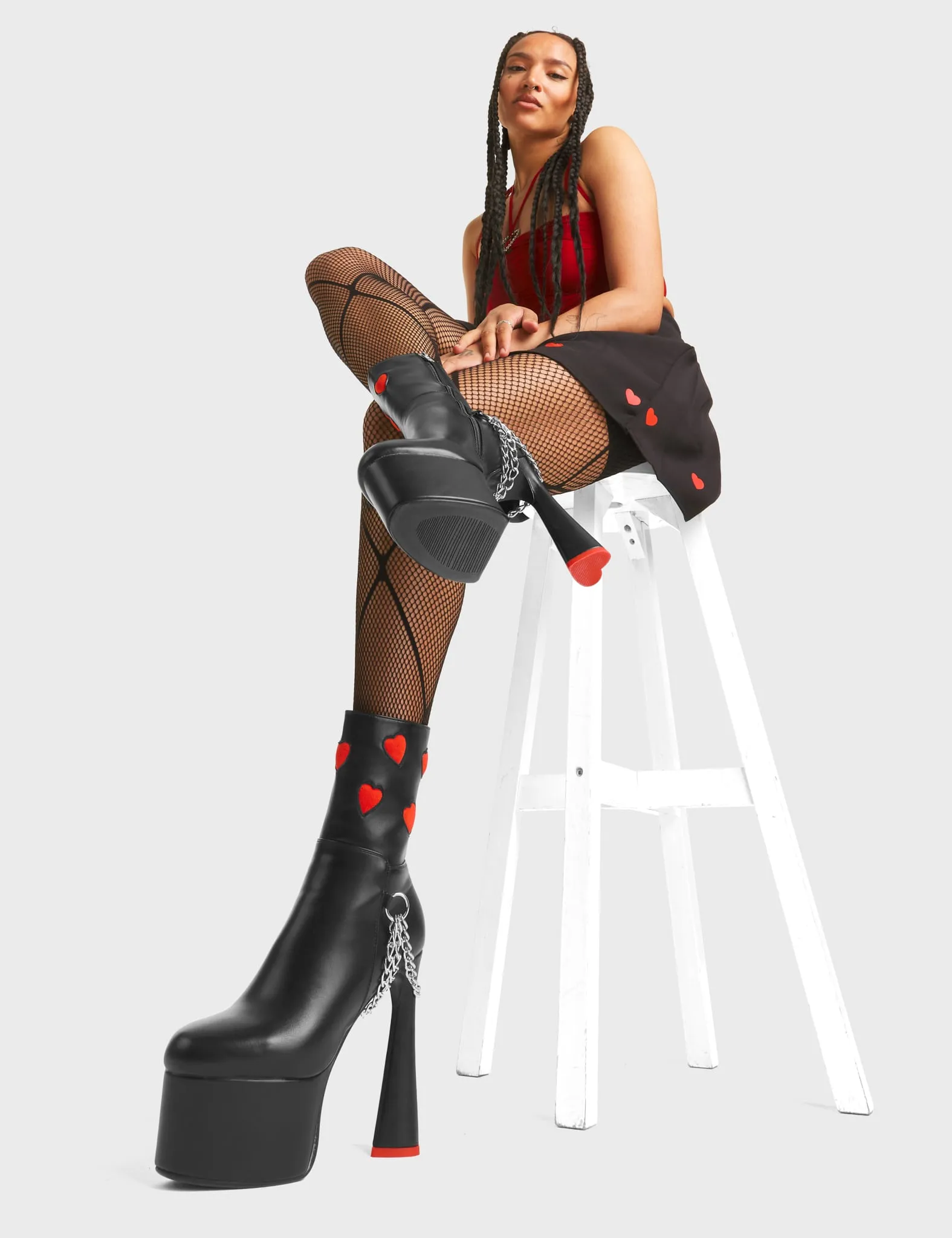 Back Me Platform Ankle Boots
